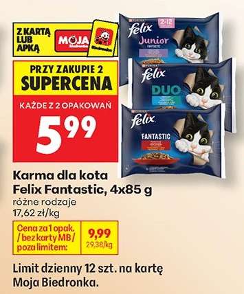 Karma dla kota Felix Fantastic 4x85 g