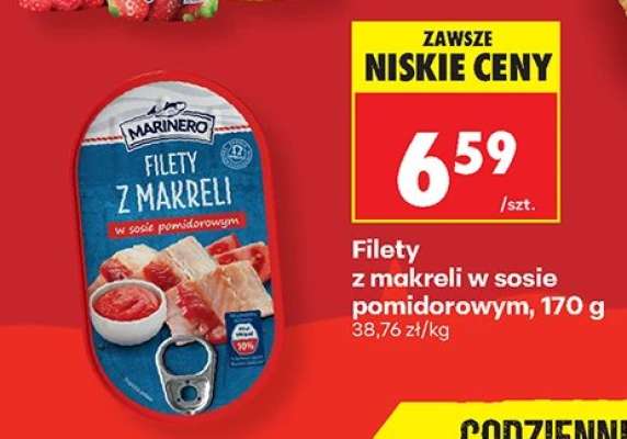 FILETY Z MAKRELI W SOSIE POMIDOROWYM 170 G