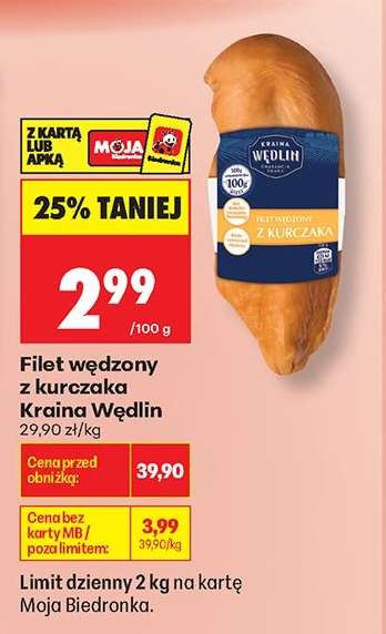 Filet wędzony z kurczaka Kraina Wędlin