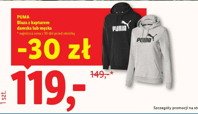 PUMA Bluza z kapturem damska lub męska