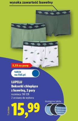 LUPILU Bokserki chłopięce z bawełną, 3 pary