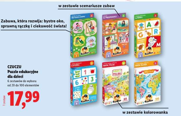 CZUCZU Puzzle edukacyjne dla dzieci