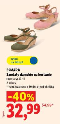 ESMARA Sandały damskie na kortunie