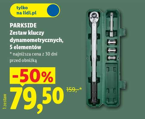 PARKSIDE Zestaw kluczy dynamometrycznych, 5 elementów