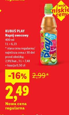 KUBUŚ PLAY Napój owocowy