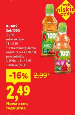 KUBUŚ Sok 100%**