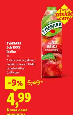 TYMBARK Sok 100% jabłko