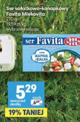 Ser sałatkowo- -kanapkowy FAVITA MLEKOVITA