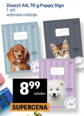 Zeszyt A4, 70 g Puppy Sign
