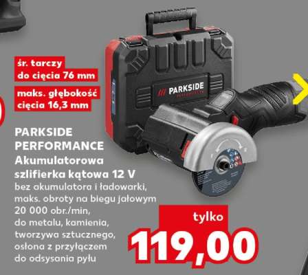 PARKSIDE PERFORMANCE Akumulatorowa szlifierka kątowa, 12 V