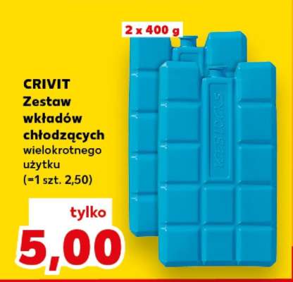 CRIVIT Zestaw wkładów chłodzących wielokrotnego użytku