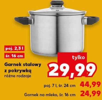 Garnek stalowy z pokrywką