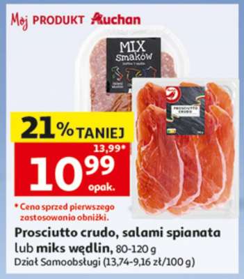 Prosciutto crudo, salami spianata lub miks wędlin