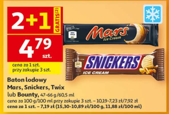 Baton lodowy Mars, Snickers, Twix lub Bounty