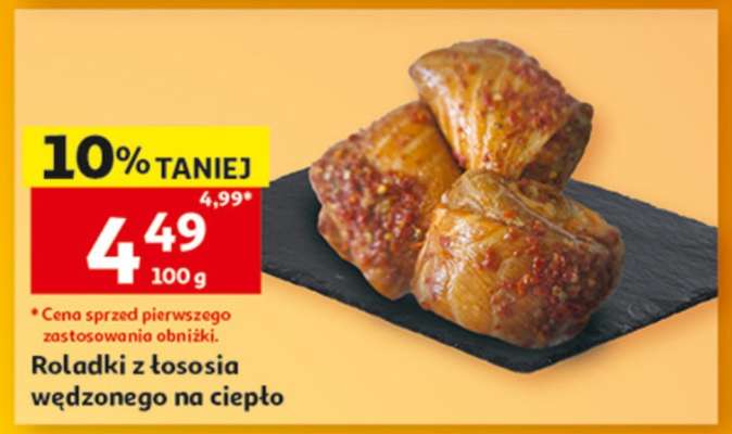 Roladki z łososia wędzonego na ciepło