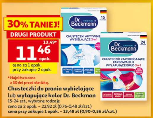 Chusteczki do prania wybielające lub wyłapujące kolor Dr. Beckmann