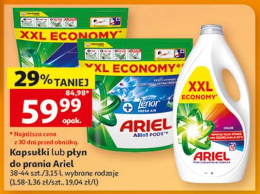 Kapsułki lub płyn do prania Ariel