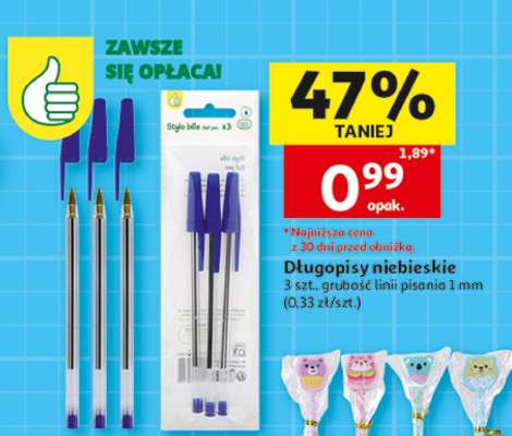 Długopisy niebieskie