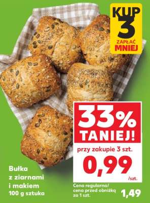 Bułka z ziarnami i makiem 100 g sztuka