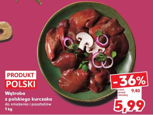 Wątroba z polskiego kurczaka do smażenia i pasztetów 1 kg