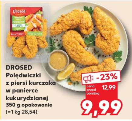 DROSED Polędwiczki z piersi kurczaka w panierce kukurydzianej 350 g opakowanie