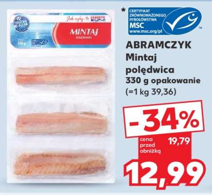 Mintaj polędwica 330 g opakowanie
