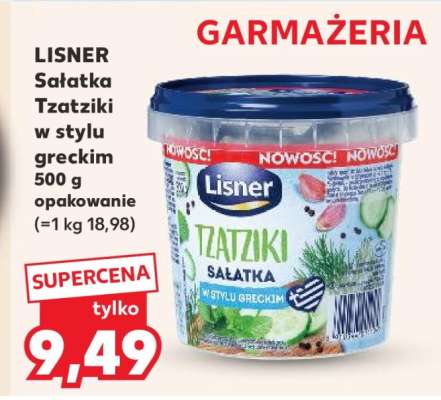 LISNER Sałatka Tzatziki w stylu greckim 500 g opakowanie