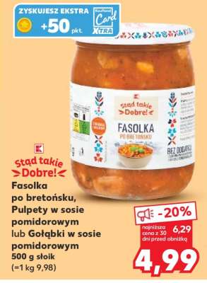 Fasolka po bretońsku, Pulpety w sosie pomidorowym lub Gołąbki w sosie pomidorowym