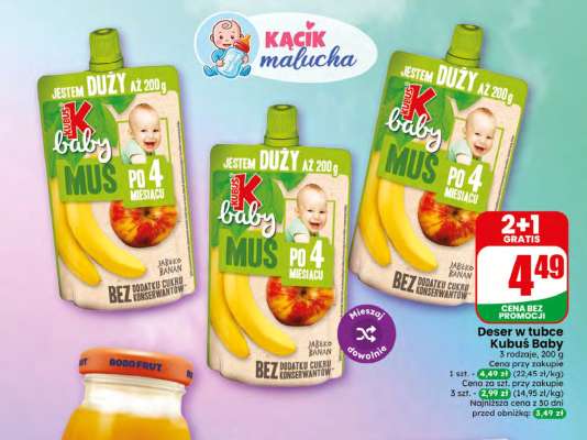 Deser w tubce Kubuś Baby
