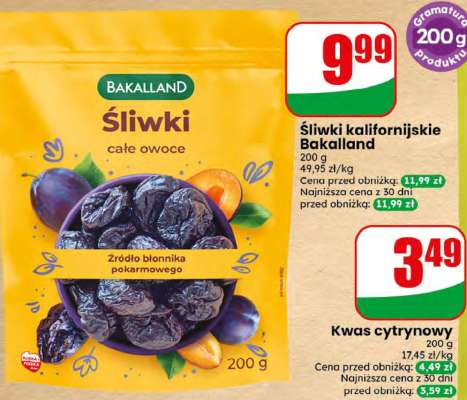 Śliwki kalifornijskie BAKALLAND