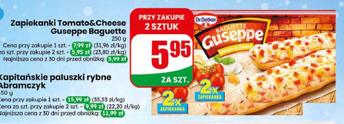 Zapiekanki tomato & cheese Guseppe Baguette