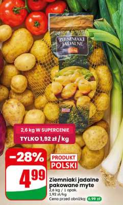 Ziemniaki jadalne pakowane myte