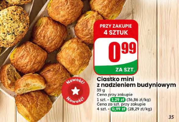 Ciastko mini z nadzieniem budyniowym