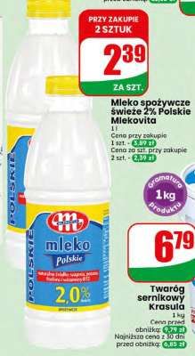 Mleko spożywcze świeże 2% Polskie Mlekovita