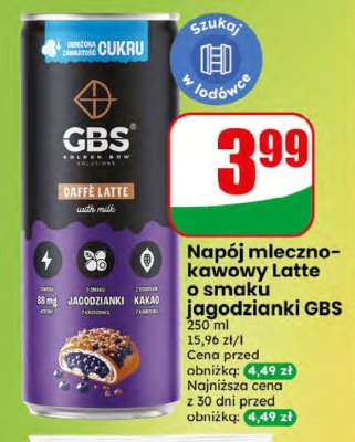 Napój mleczno-kawowy Latte o smaku jagodzianki GBS