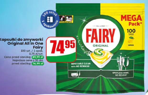 Kapsułki do zmywarki Original All In One Fairy