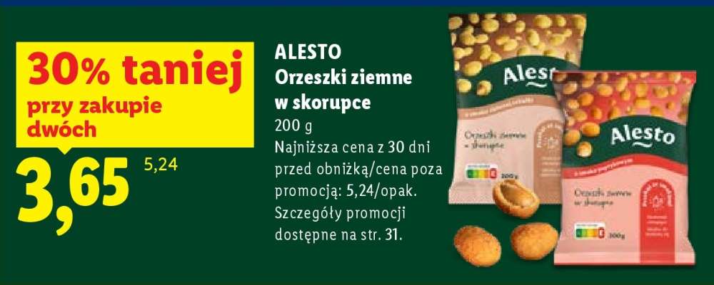 Alesto Orzeszki ziemne w skorupce