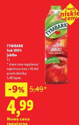 TYMBARK Sok 100% jabłko