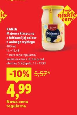 KANIA Majonez klasyczny z żółtkami jaj od kur z wolnego wybiegu