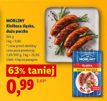 MORLINY Kiełbasa śląska, duża paczka