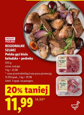 Polska gęś biała kołudzka - podroby