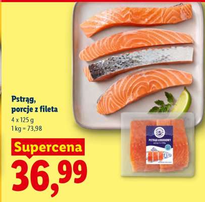 Pstrąg, porcje z fileta