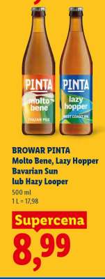 BROWAR PINTA Molto Bene, Lazy Hopper, Bavarian Sun lub Hazy Looper