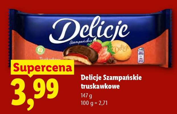 Delicje Szampańskie truskawkowe