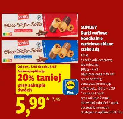 SONDEY Rurki waflowe Rondissimo