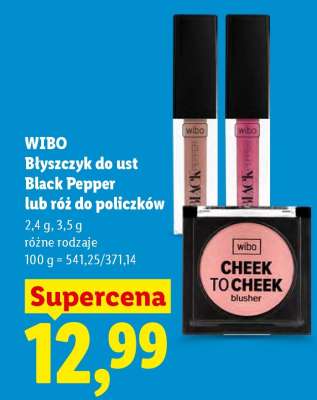 WIBO Błyszczyk do ust Black Pepper lub róż do policzków