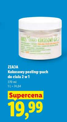 ZIAJA Kokosowy peeling-puch do ciała 2 w 1