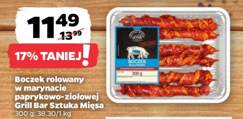 Boczek rolowany w marynacie paprykowo-ziołowej Grill Bar Sztuka Mięsa