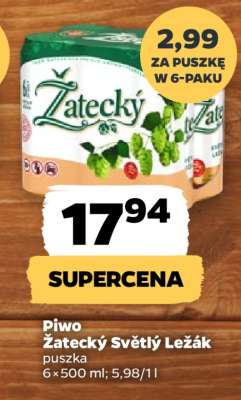 Piwo Žatecký Světlý Ležák