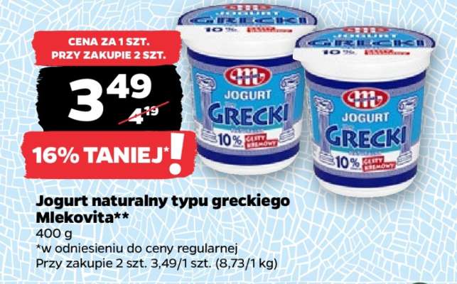 Jogurt naturalny typu greckiego Mlekovita